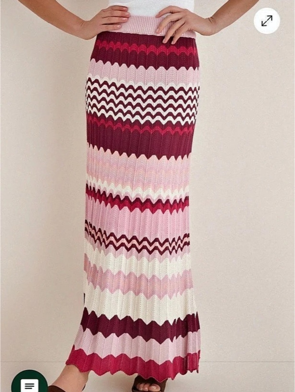 Tuckernuck La Vie En Rose Stripe Sylvie Skirt Maxi Skirt Pink & Red - NEW never